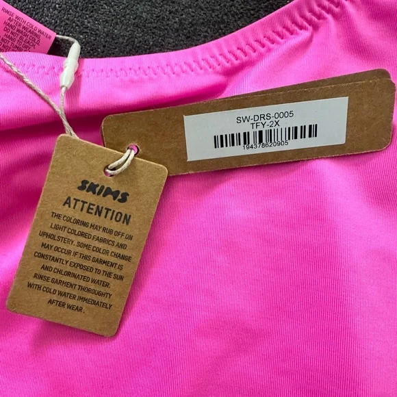 NWT Skims Swim Tank Dress | Taffy Pink | SZ. 2X - Picture 6 of 6